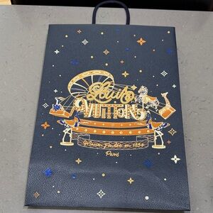 Louis Vuitton Navy and Gold Shopping  Bag